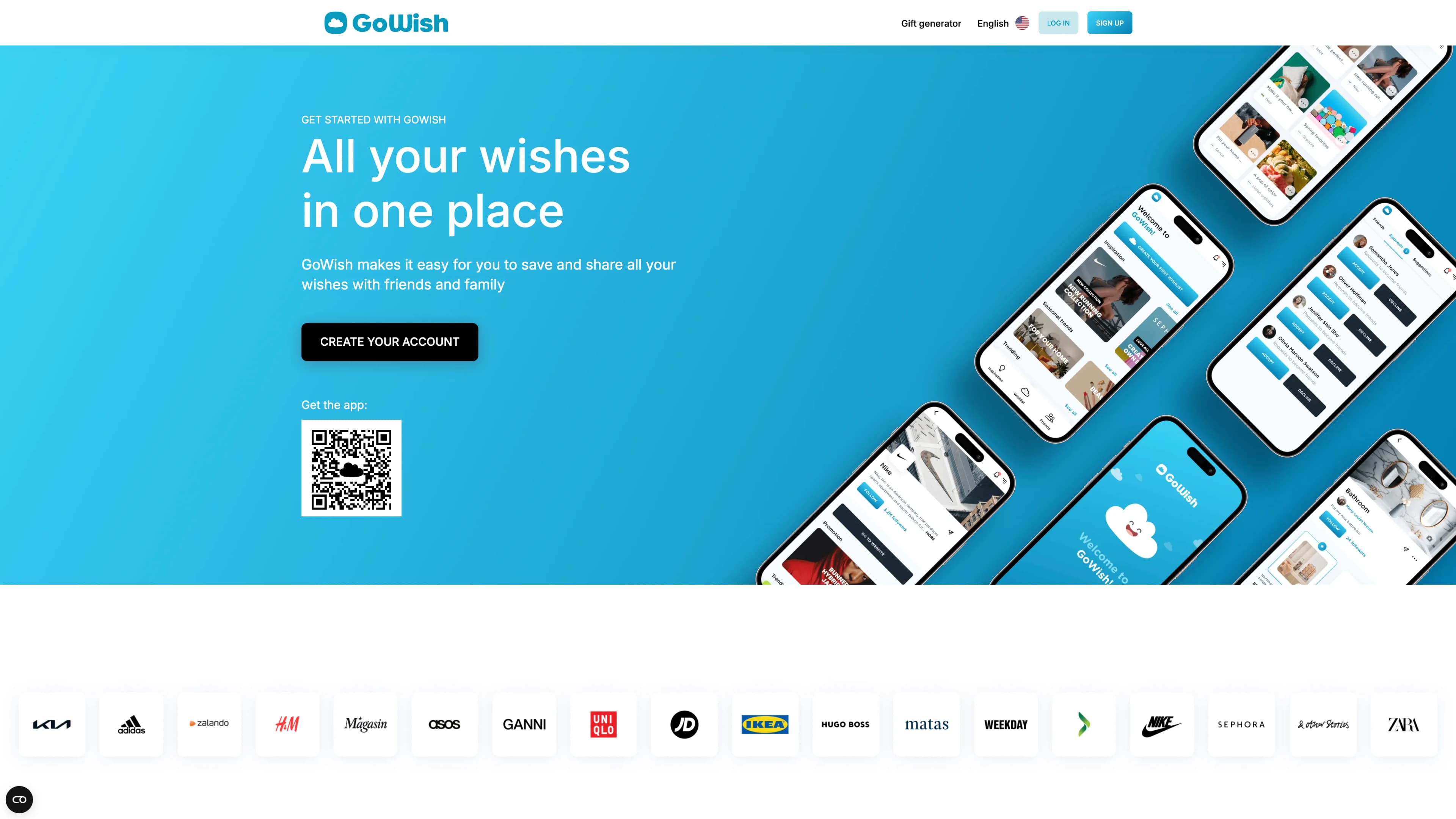 Screenshot of GoWish